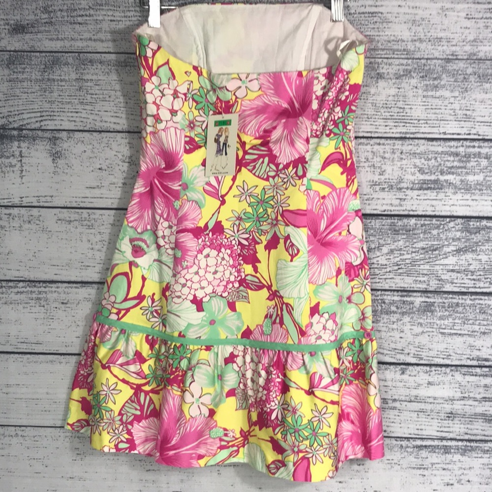 NWT-TIBI-Strapless Floral Dress - Picture 6 of 12